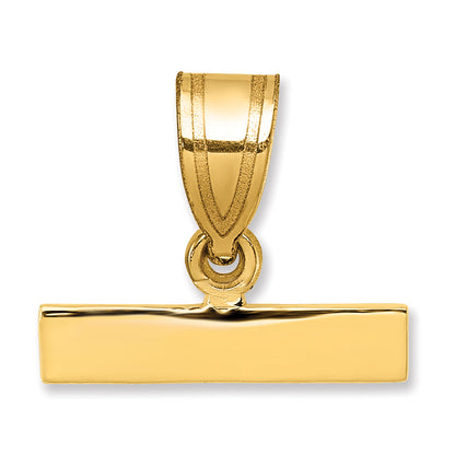 14K Yellow Gold 14Ky Casted Medium Polished Top Charm