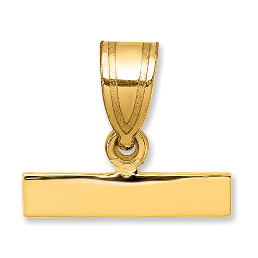 14K Yellow Gold 14Ky Casted Medium Polished Top Charm