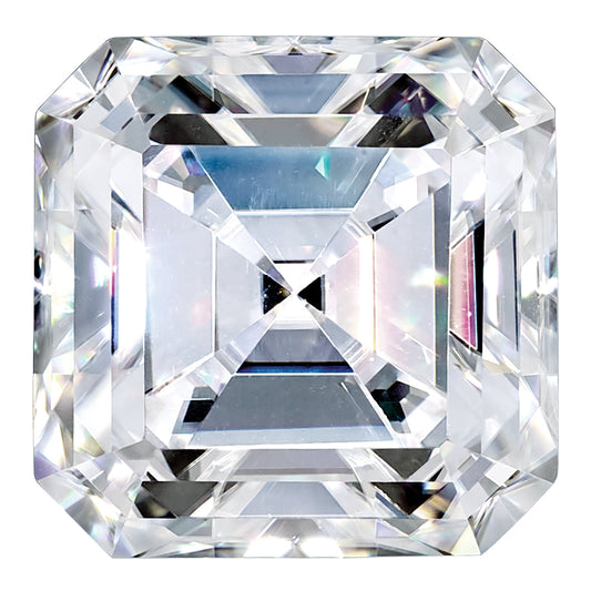 Gemstone Moissanite Pure Light D-E-F Color 10mm Asscher Cut