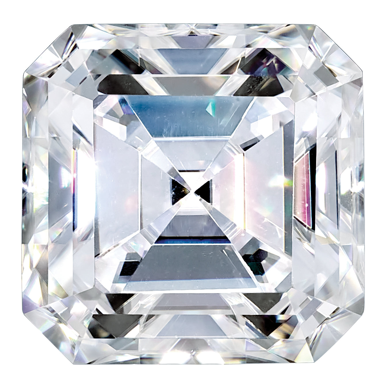 Gemstone Moissanite Pure Light D-E-F Color 6mm Asscher Cut