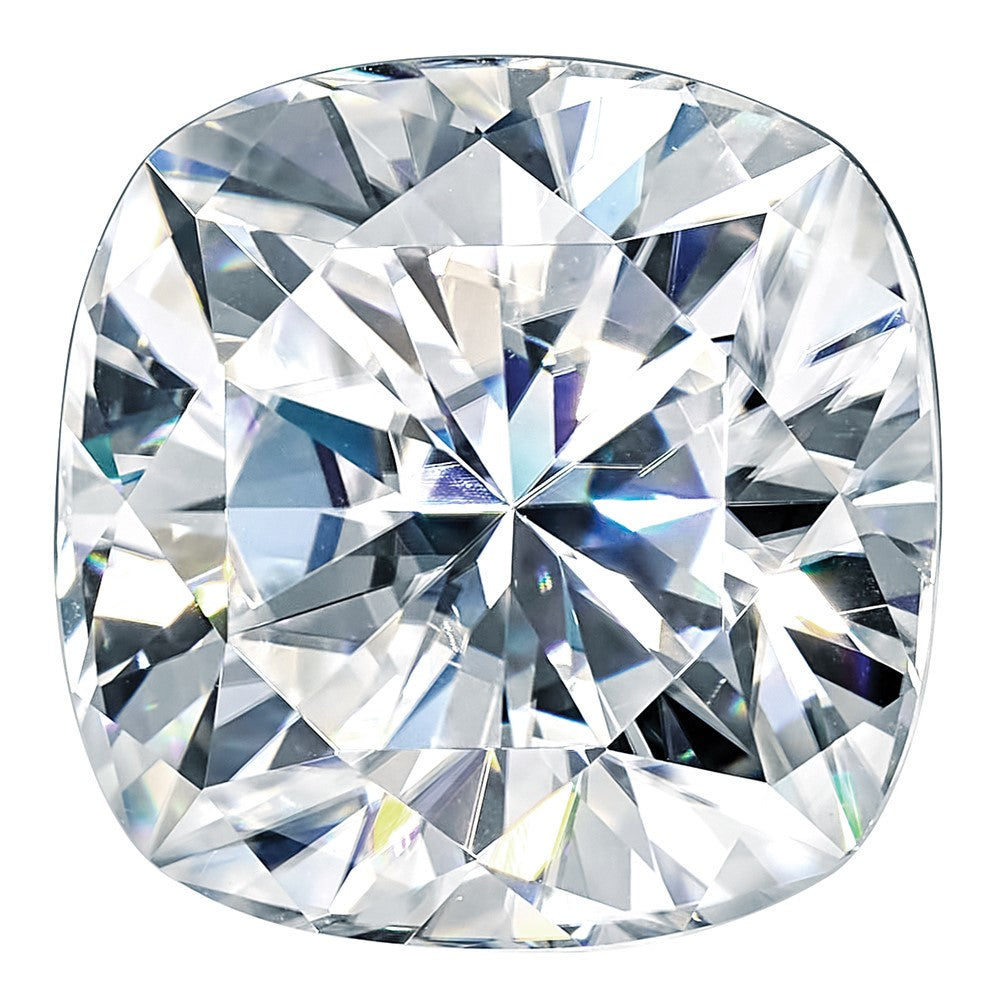Gemstone Moissanite Pure Light D-E-F Color 9mm Cushion