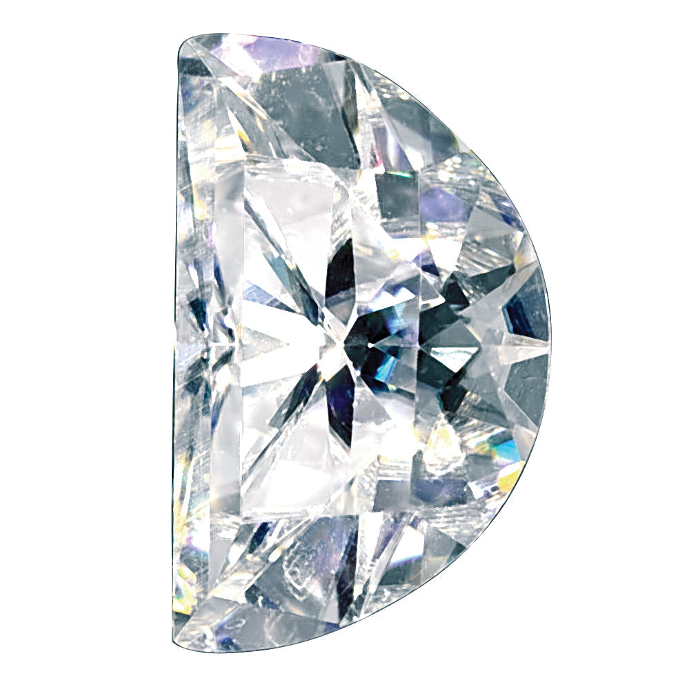 Gemstone Moissanite Pure Light D-E-F Color 5X3mm Half Moon