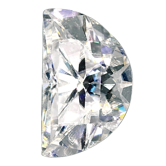 Gemstone Moissanite True Light G-H-I Color 5X3mm Half Moon