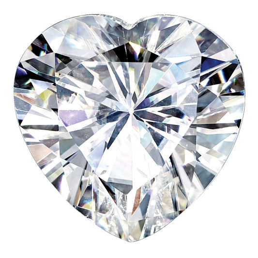 Gemstone Moissanite Pure Light D-E-F Color 9mm Heart