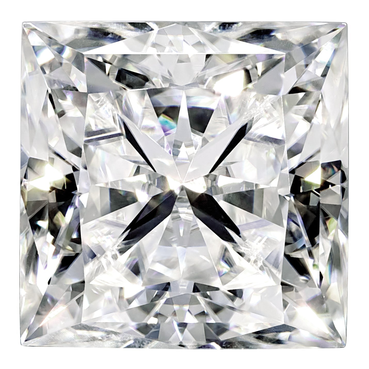 Gemstone Moissanite True Light G-H-I Color 9mm Square Brilliant