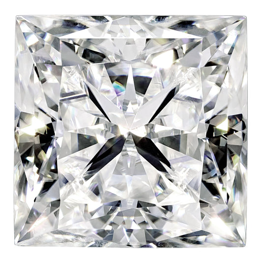 Gemstone Moissanite True Light G-H-I Color 10mm Square Brilliant