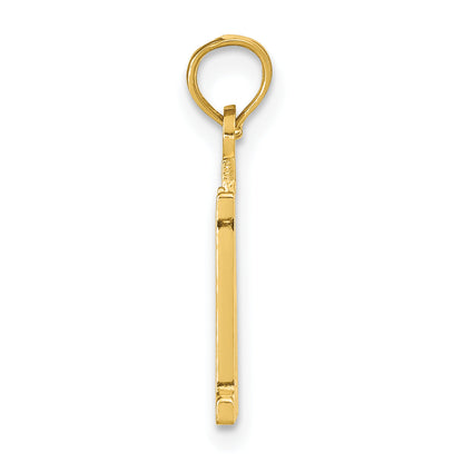 14K Yellow Gold Polished Number 11 Pendant