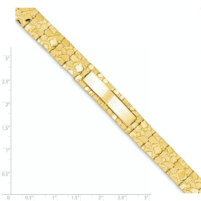 8 Inch 14K 12.0mm Nugget Id Bracelet