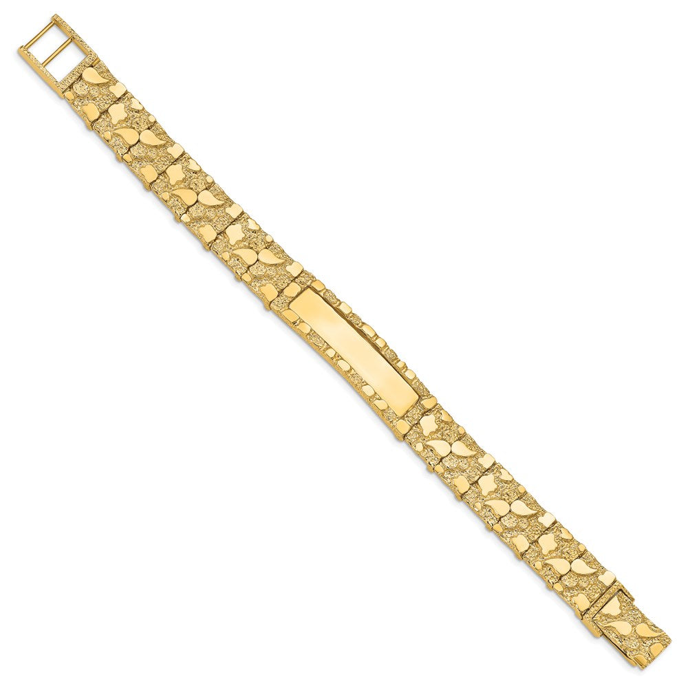 7 Inch 14K 12.0mm Nugget Id Bracelet