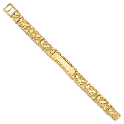 7 Inch 14K 12.0mm Nugget Id Bracelet