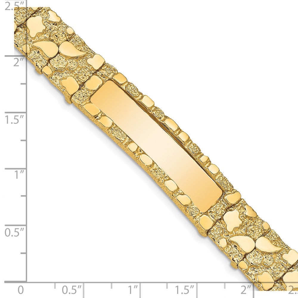 7 Inch 14K 12.0mm Nugget Id Bracelet