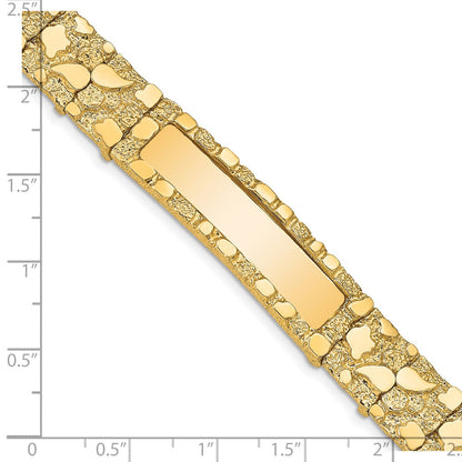 7 Inch 14K 12.0mm Nugget Id Bracelet
