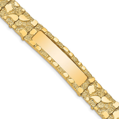 7 Inch 14K 12.0mm Nugget Id Bracelet