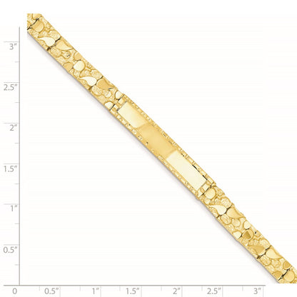 8 Inch 14K 7mm Nugget Id Bracelet