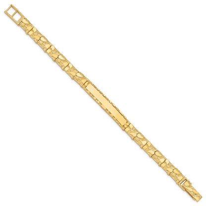 8 Inch 14K 7mm Nugget Id Bracelet