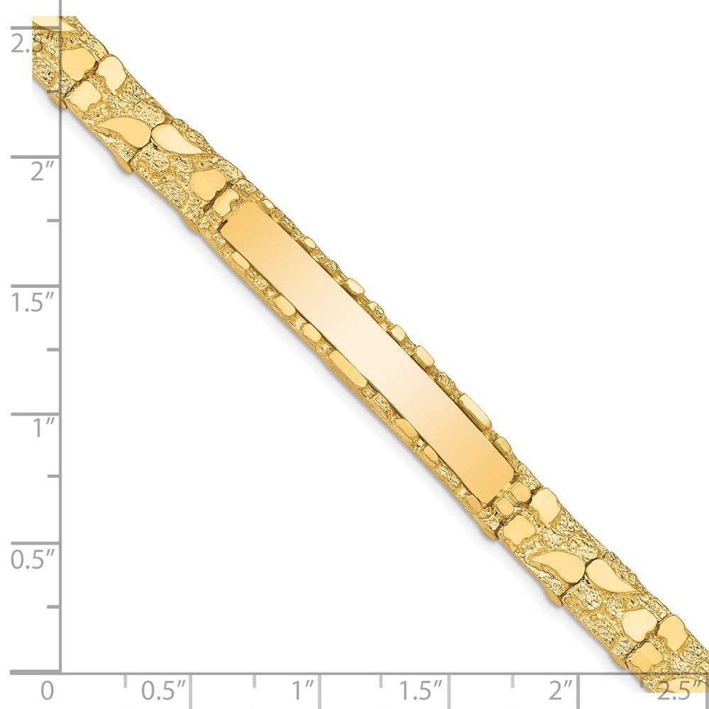 7 Inch 14K 7mm Nugget Id Bracelet