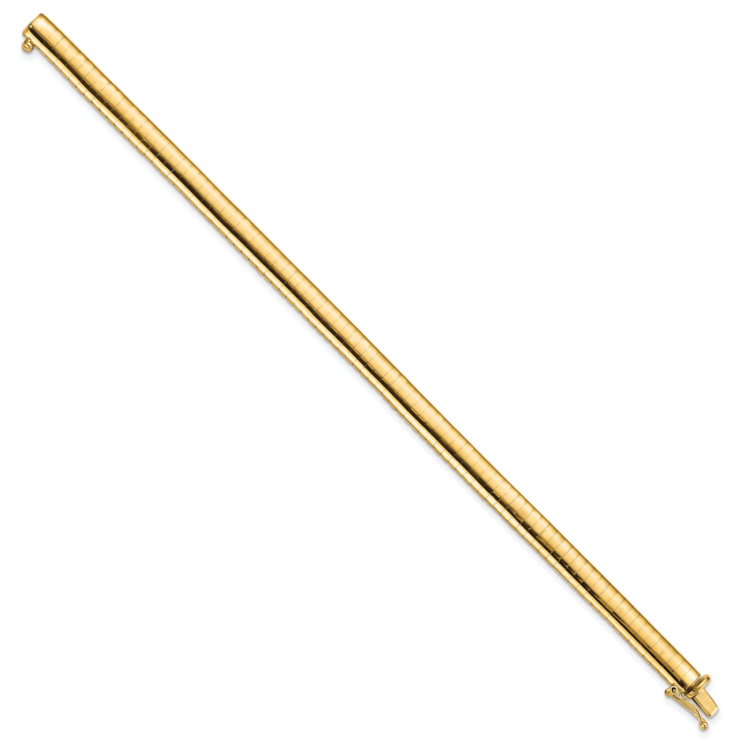 7 Inch 14K 6mm Domed Omega Bracelet