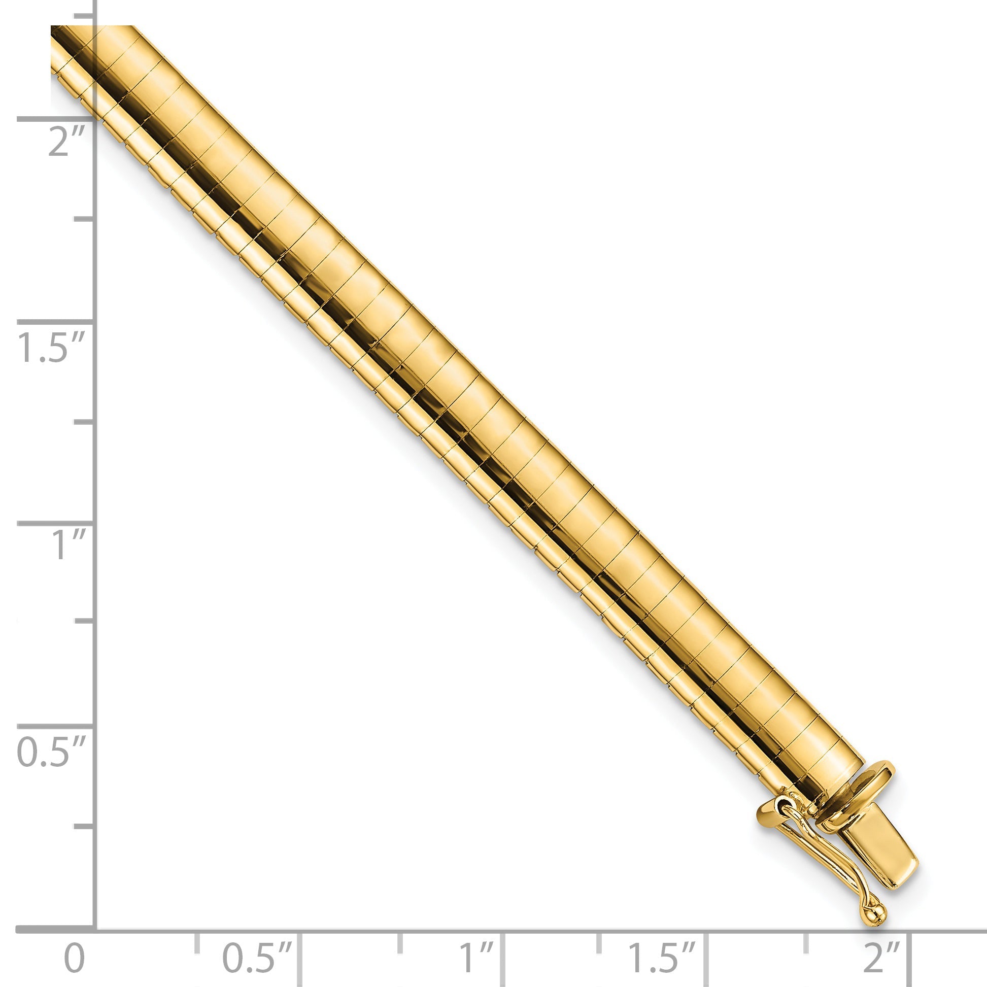 7 Inch 14K 6mm Domed Omega Bracelet