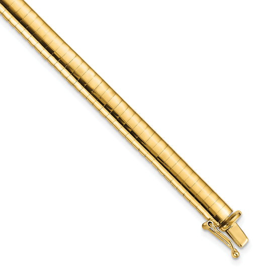 7 Inch 14K 6mm Domed Omega Bracelet