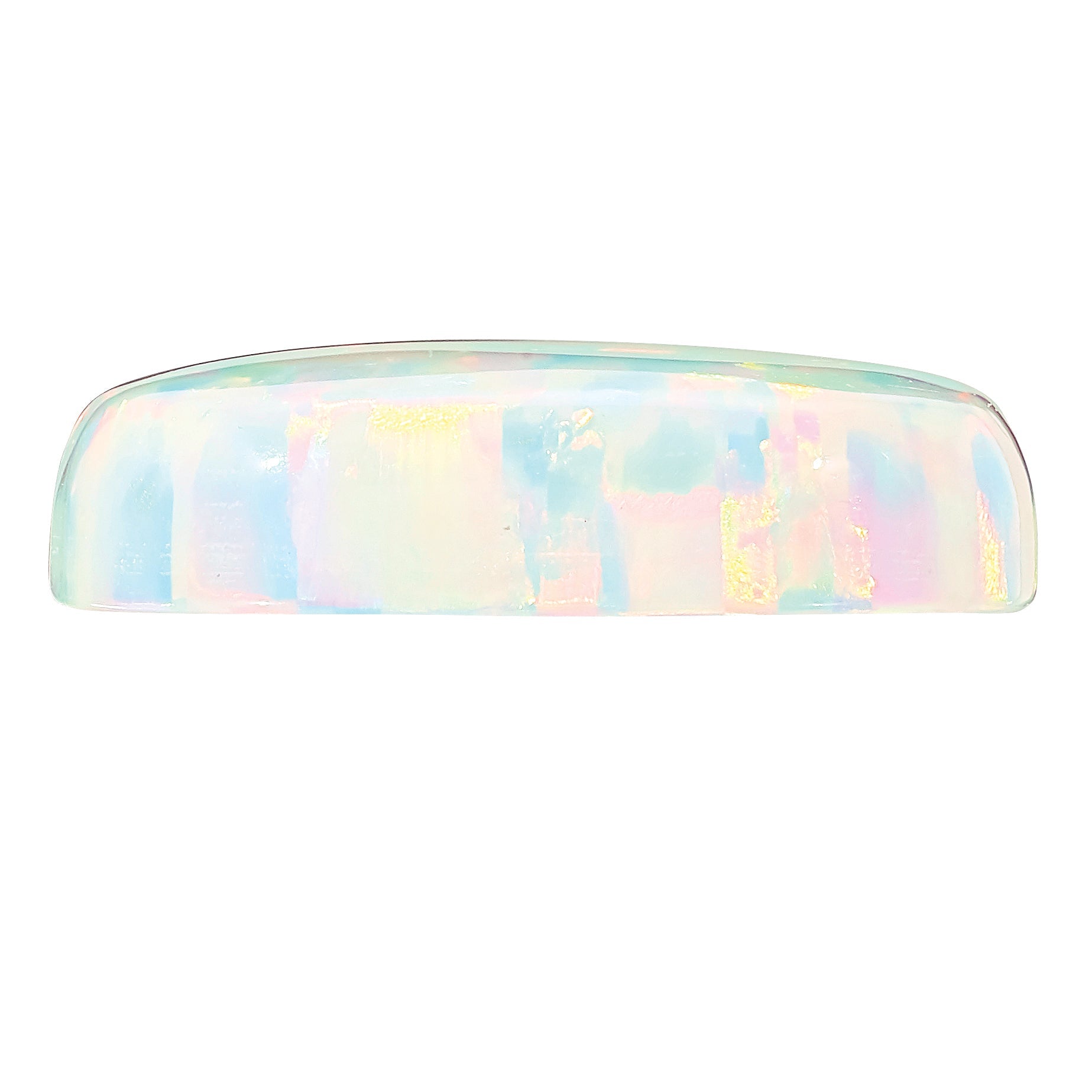 Gemstone Imitation White Opal 10mm Cushion Cabochon