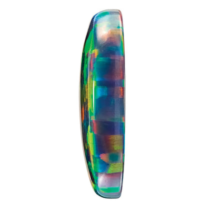 Gemstone Imitation Black Opal 12X10mm Oval Cabochon