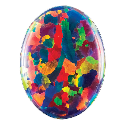 Gemstone Imitation Black Opal 5X3mm Oval Cabochon