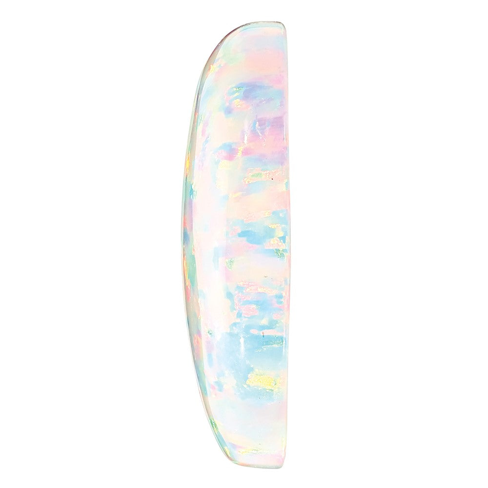 Gemstone Imitation White Opal 6X4mm Oval Cabochon