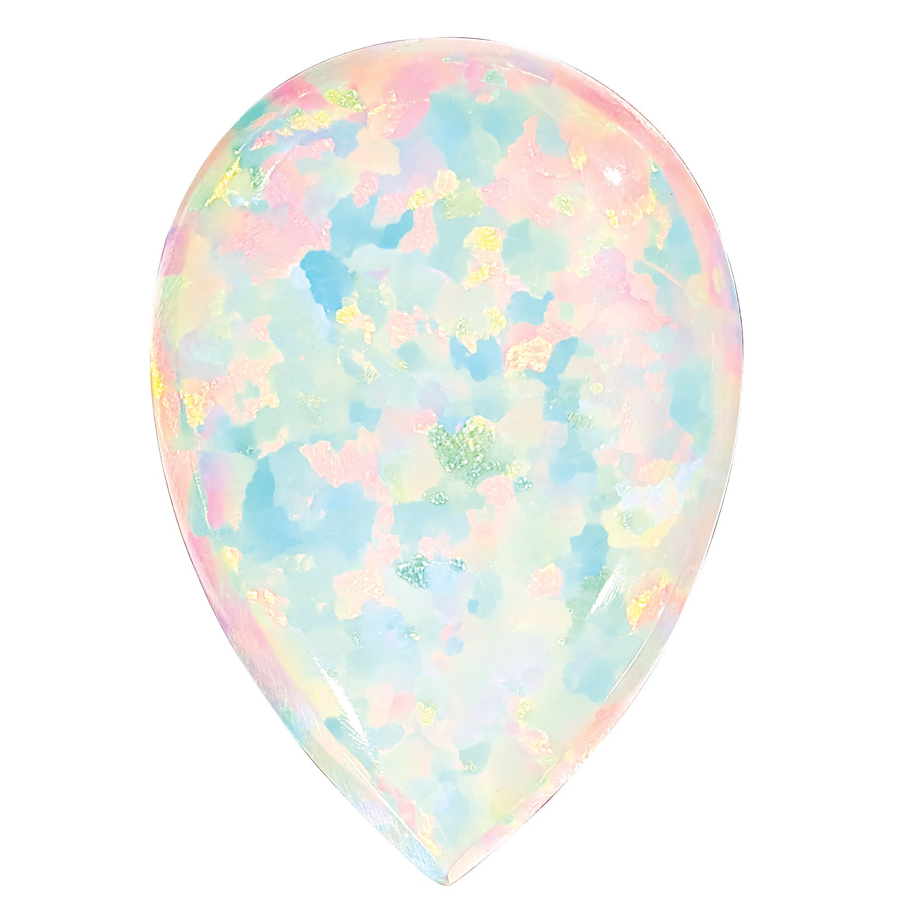Gemstone Imitation White Opal 8X5mm Pear Cabochon