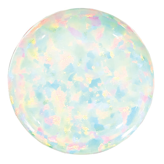 Gemstone Imitation White Opal 4mm Round