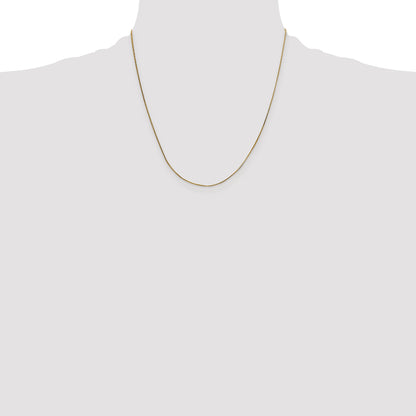 14K Yellow Gold 20 Inch .5mm Octagonal Snake With Lobster Clasp Chain