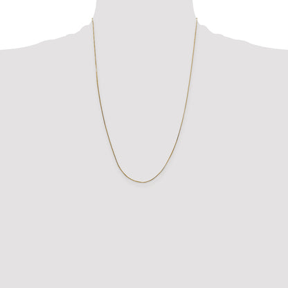 14K Yellow Gold 24 Inch .5mm Octagonal Snake With Lobster Clasp Chain