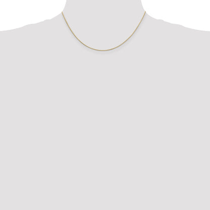 14K Yellow Gold 16 Inch .6mm Octagonal Snake With Lobster Clasp Chain Necklace