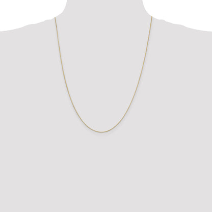 14K Yellow Gold 24 Inch .6mm Octagonal Snake With Lobster Clasp Chain