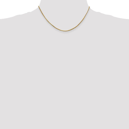 14K Yellow Gold 16 Inch .8mm Octagonal Snake With Lobster Clasp Chain Necklace