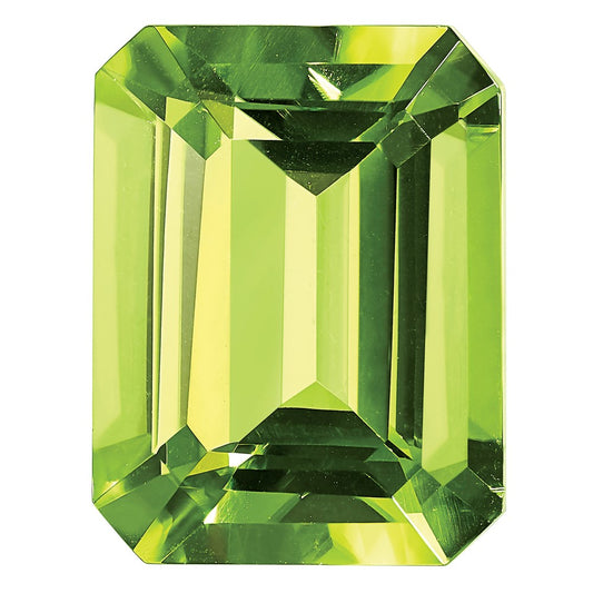 Gemstone Peridot Aa Quality 7X5mm Emerald Cut