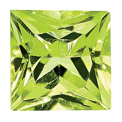 Gemstone Peridot Aa Quality 3mm Princess