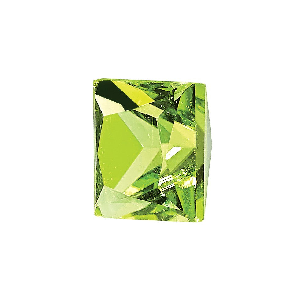 Gemstone Peridot Aa Quality 7mm Square Step-Cut