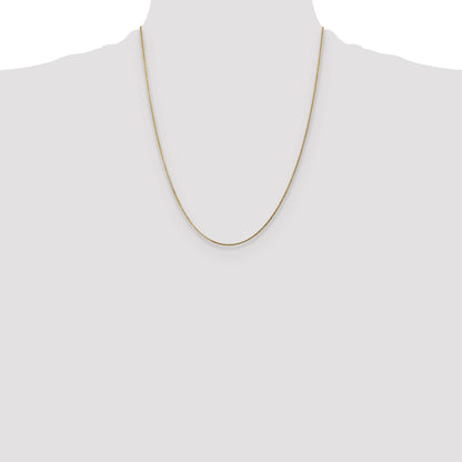 22 Inch 14K 1.3mm Curb Pendant Chain Necklace