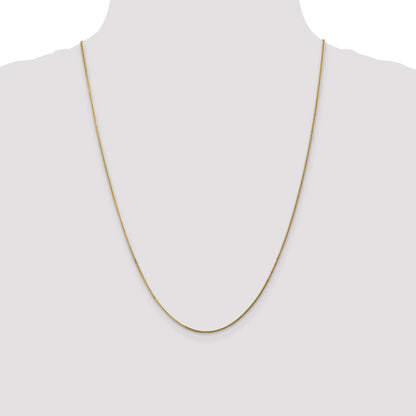 14K Yellow Gold 24 Inch 1.4mm Curb With Spring Ring Clasp Pendant Chain