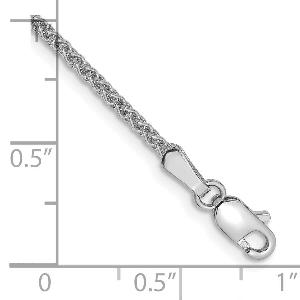14K White Gold 7 Inch 1.7mm Spiga With Lobster Clasp Bracelet
