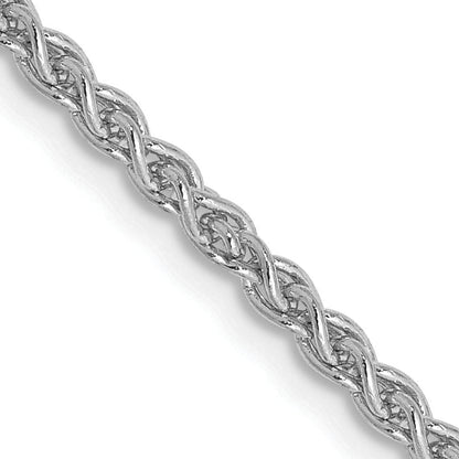 14K White Gold 22 Inch 2.1mm Spiga With Lobster Clasp Chain Necklace