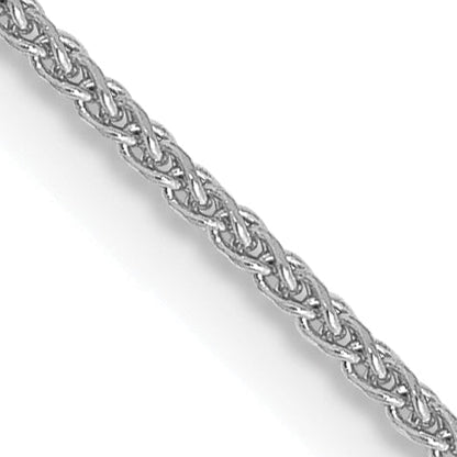 14K White Gold 24 Inch 1.05mm Diamond-Cut Spiga With Spring Ring Clasp Chain Necklace