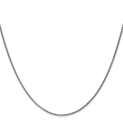 14K White Gold 26 Inch 1.25mm Diamond-Cut Spiga With Lobster Clasp Chain Necklace