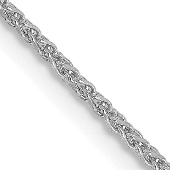 14K White Gold 22 Inch 1.25mm Diamond-Cut Spiga With Lobster Clasp Chain Necklace