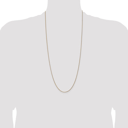 14K Yellow Gold 30 Inch 1.05mm Diamond-Cut Spiga With Spring Ring Clasp Chain Necklace