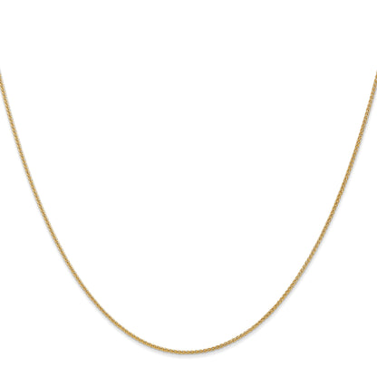 14K Yellow Gold 22 Inch 1.05mm Spiga With Lobster Clasp Chain Necklace