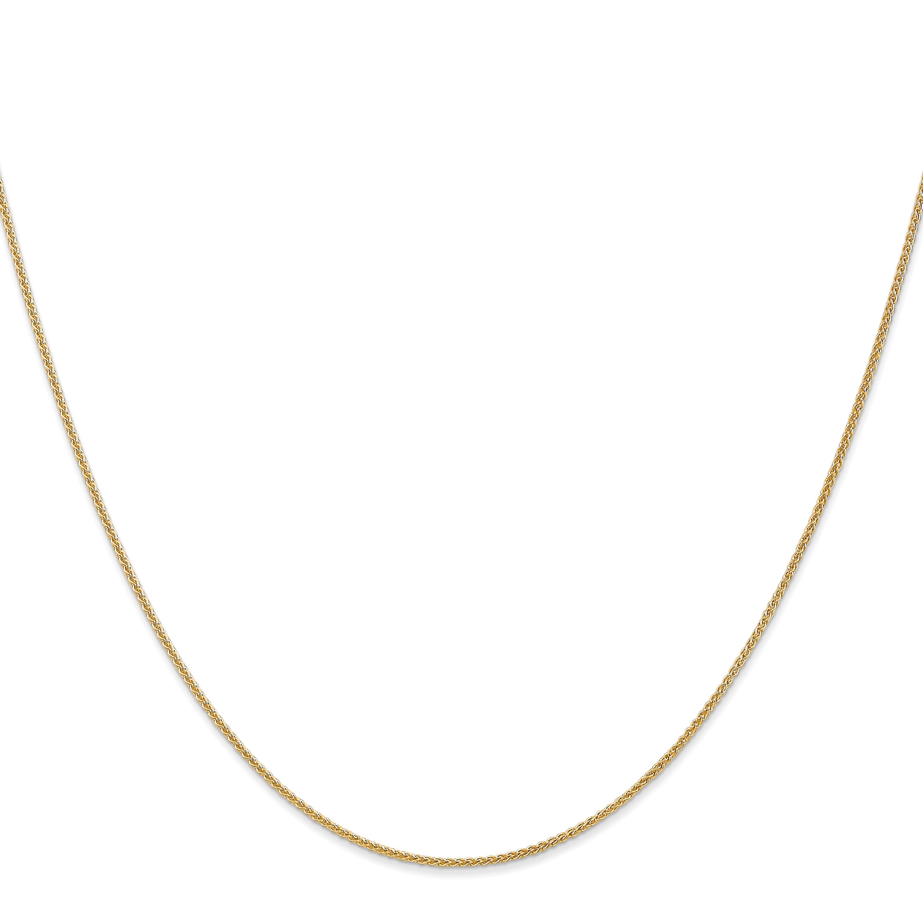 14K Yellow Gold 20 Inch 1.05mm Spiga With Lobster Clasp Chain Necklace