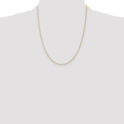 14K Yellow Gold 22 Inch 1.05mm Spiga With Lobster Clasp Chain Necklace