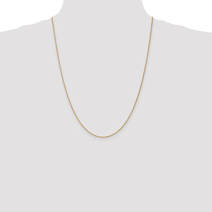 14K Yellow Gold 24 Inch 1.05mm Spiga With Lobster Clasp Chain Necklace