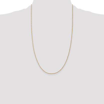 14K Yellow Gold 26 Inch 1.05mm Spiga With Lobster Clasp Chain Necklace